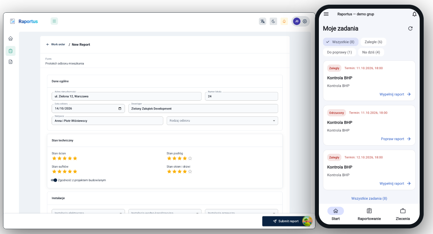 Raportus — Platforma raportów produkcyjnych